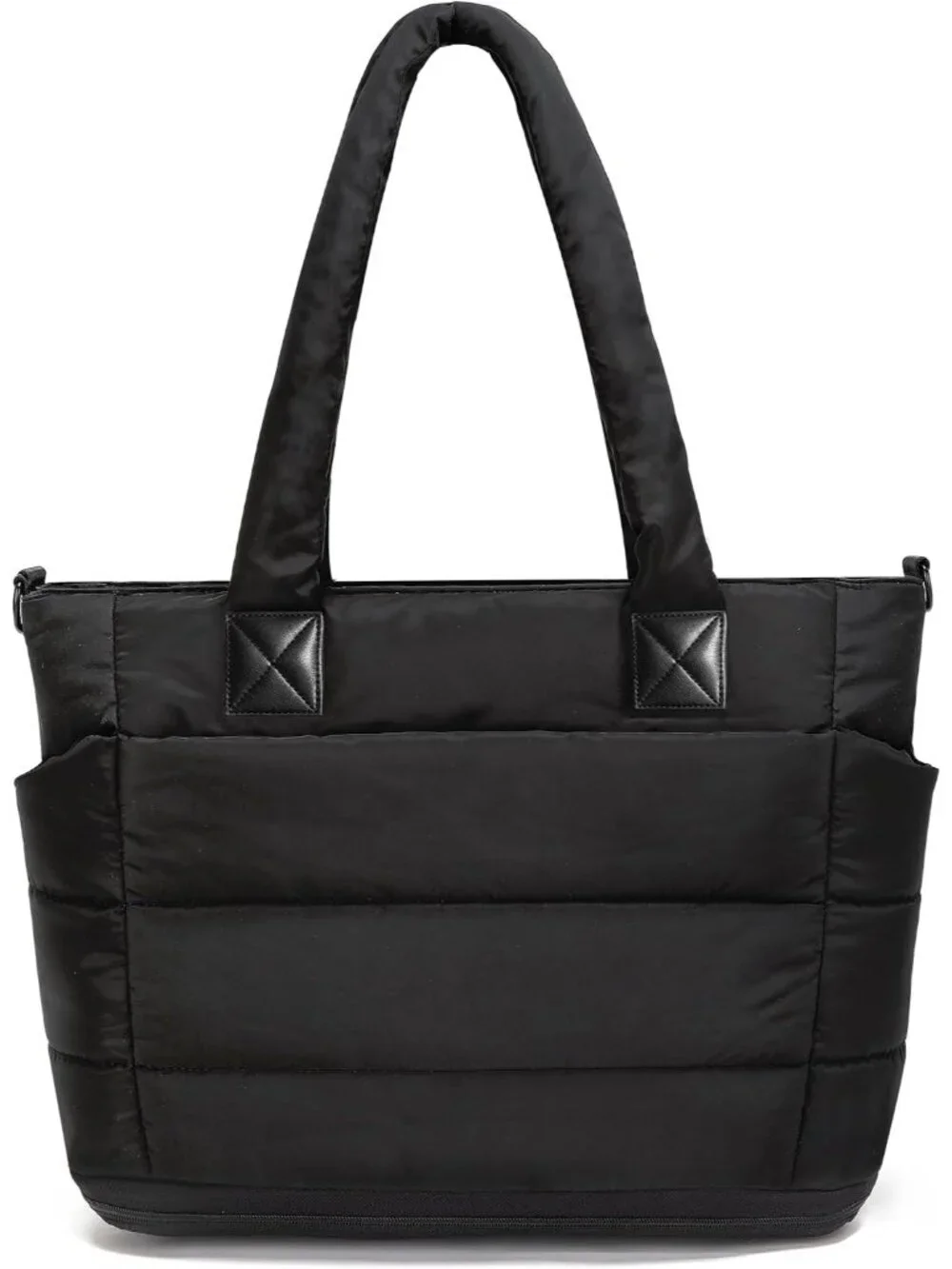 👜Women's Large Black Quilted Puffer Tote Bag Lightweight For Travel Handbag